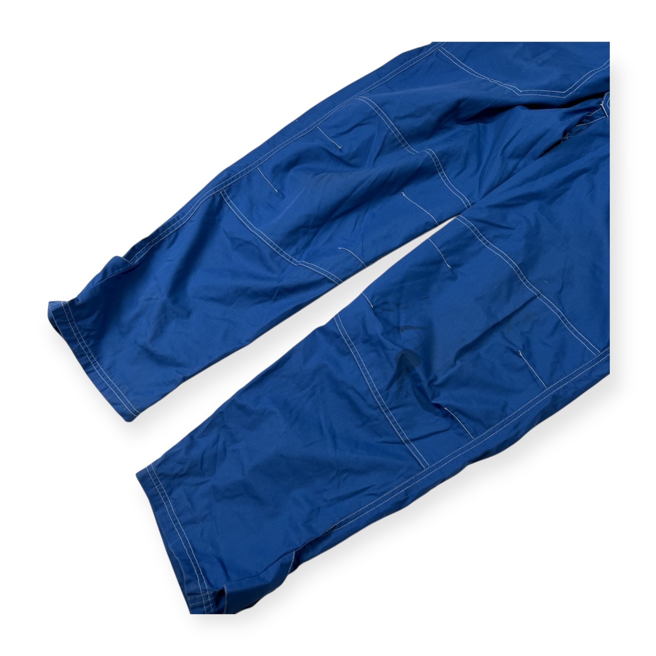 MAZDA マツダ 長袖 つなぎ メカニックスーツ 作業着 サイズ L /オールインワン/ブルー×グレー×イエロー