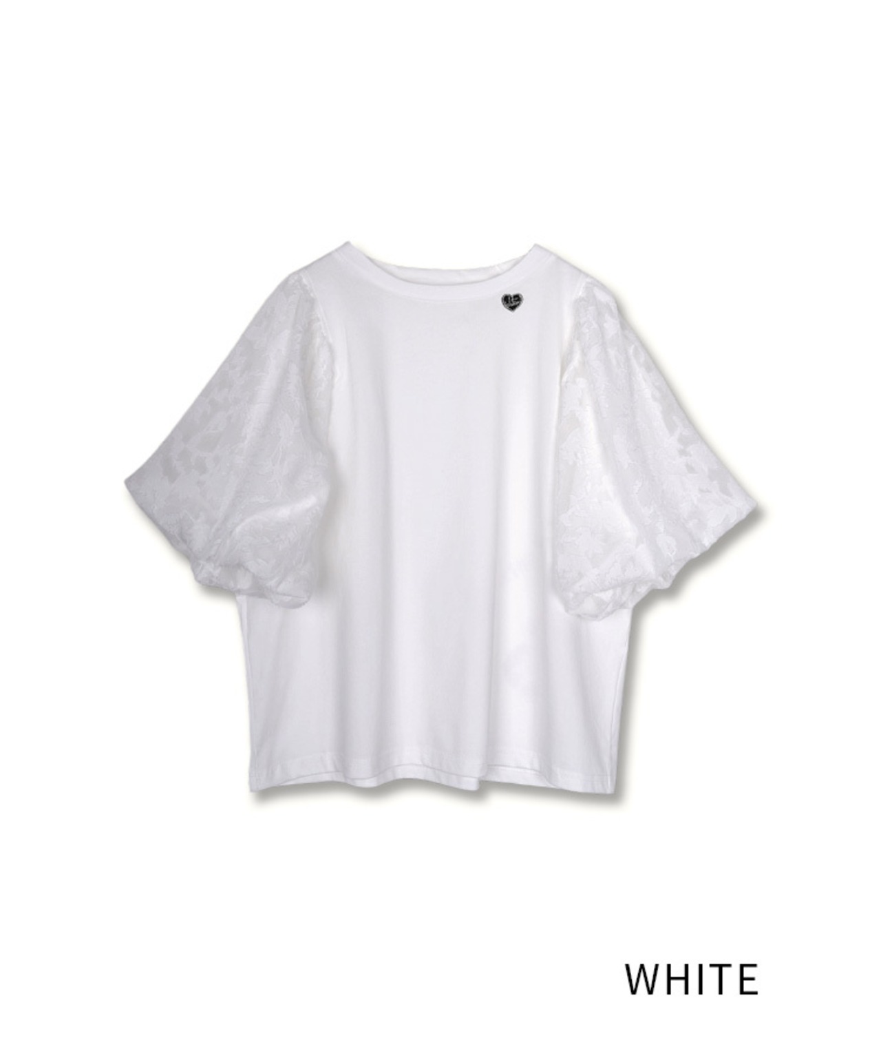 【直営限定ITEM】オパールシフォンスリーブTOPS (WHITE)　CQ-48012H