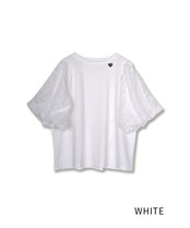 【直営限定ITEM】オパールシフォンスリーブTOPS (WHITE)　CQ-48012H