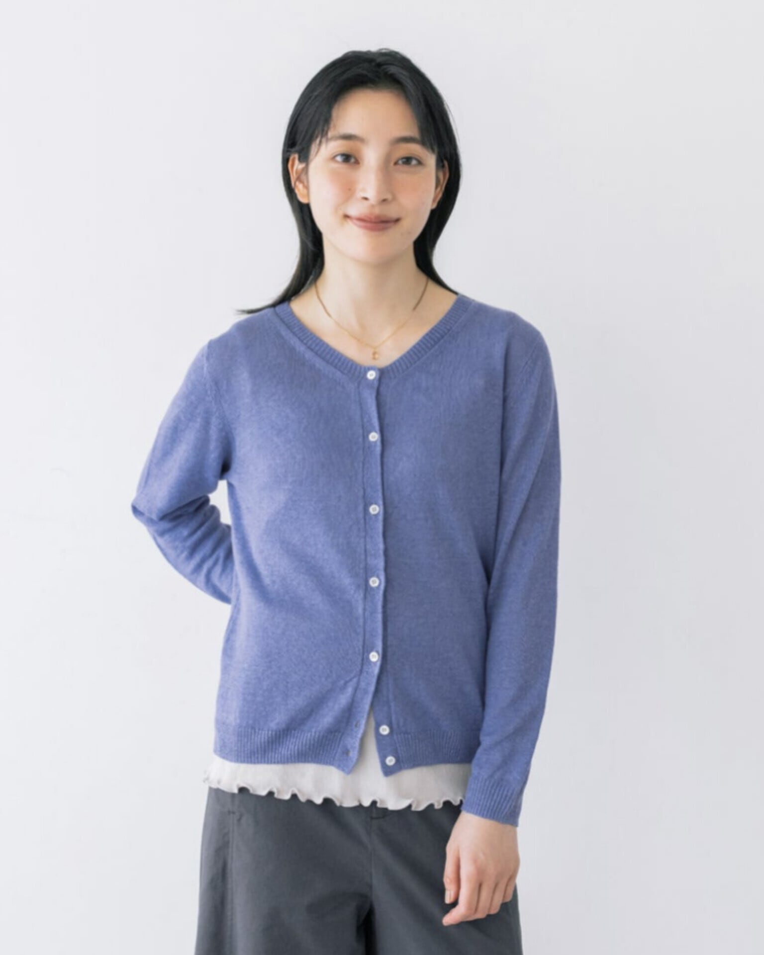 【Pont de Chalons】リネンVネックカーディガン / 4COLORS / 22612413