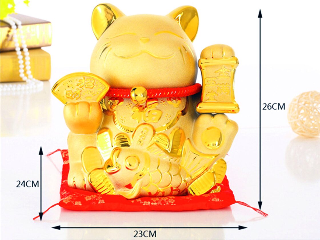招き猫 置物 金猫 鯛 小判 陶磁器 縁起物 商売繁盛 | PAY ID