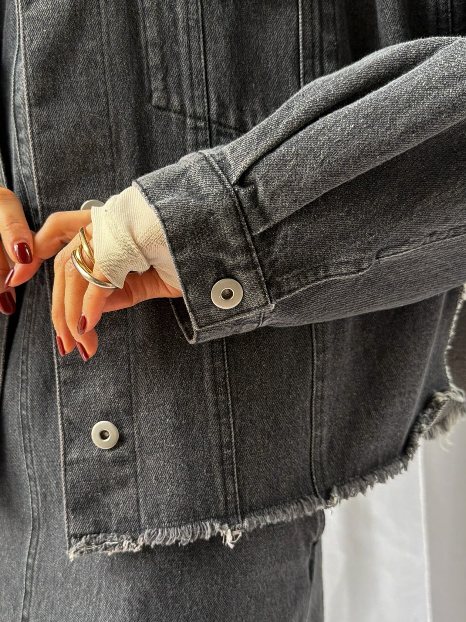 FRINGE DENIM JACKET（ﾌﾘﾝｼﾞﾃﾞﾆﾑｼﾞｬｹｯﾄ）【5513027】 | CIEL'AIR