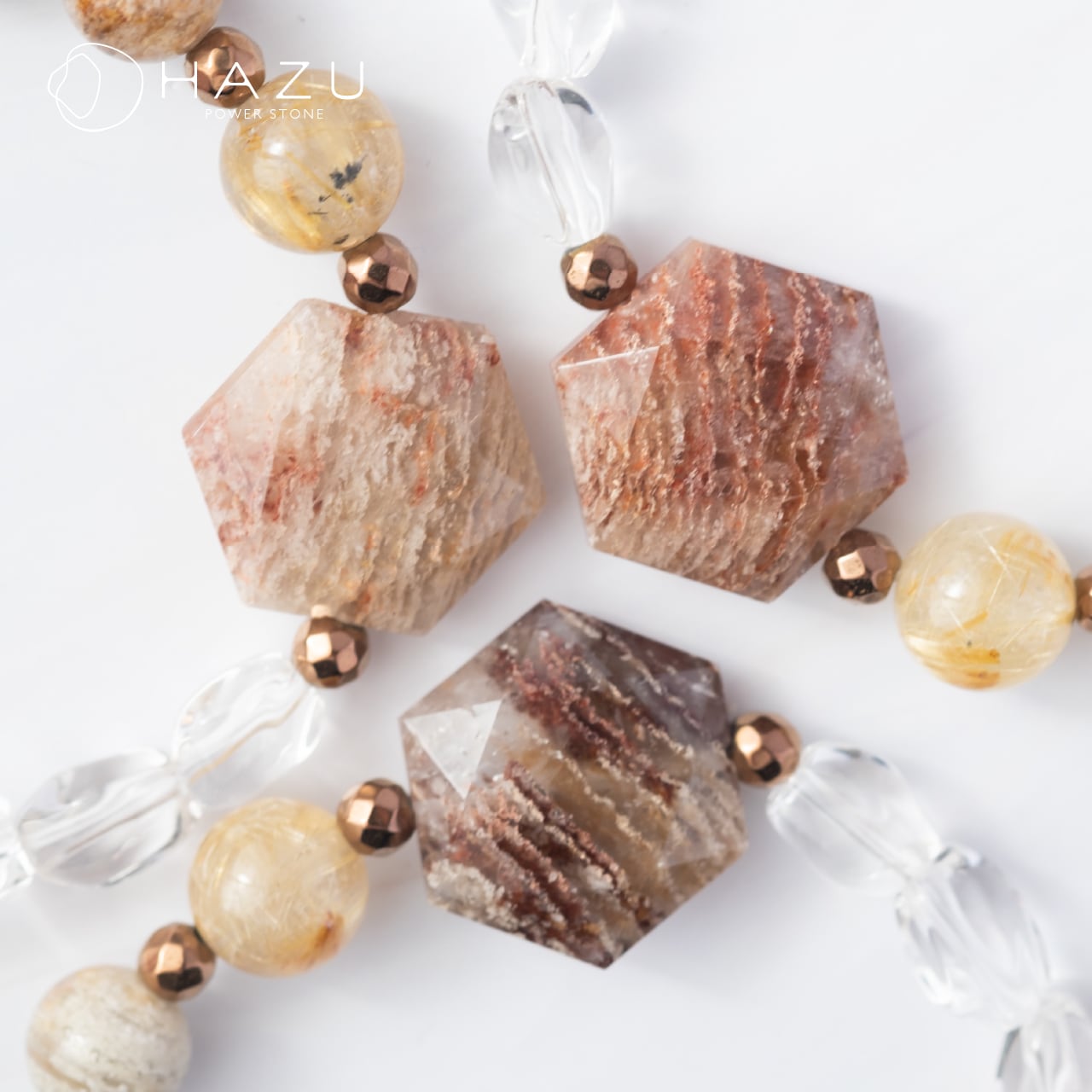 地に足をつけて財運UP［千層ガーデン／スモーキークォーツ／ルチル