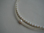【 SET necklace 】whitecoral necklace × Dew necklace