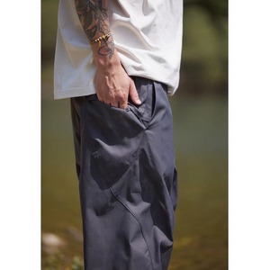 Buckle belt wide pants 1420