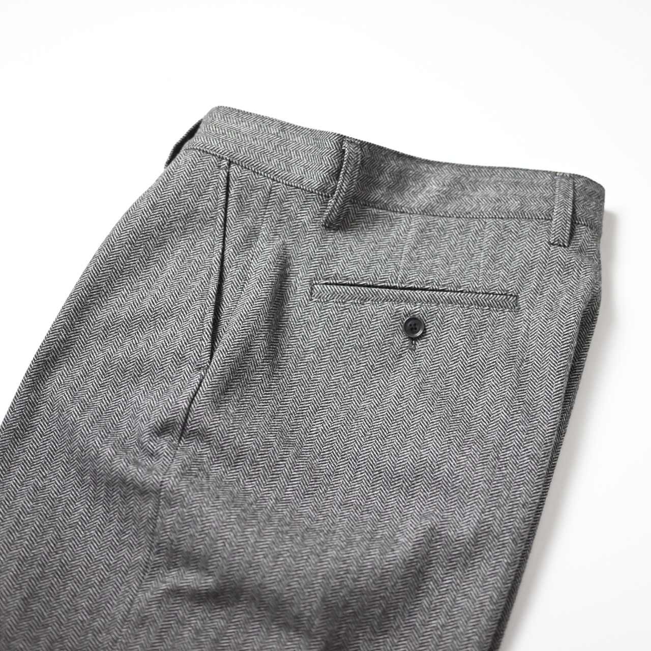 SAYATOMO /  2-Tack Herringbone Wide Slacks