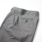 SAYATOMO / 2-Tack Herringbone Wide Slacks