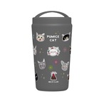 保温タンブラー520ml【パミスネコ】チャコールブラック