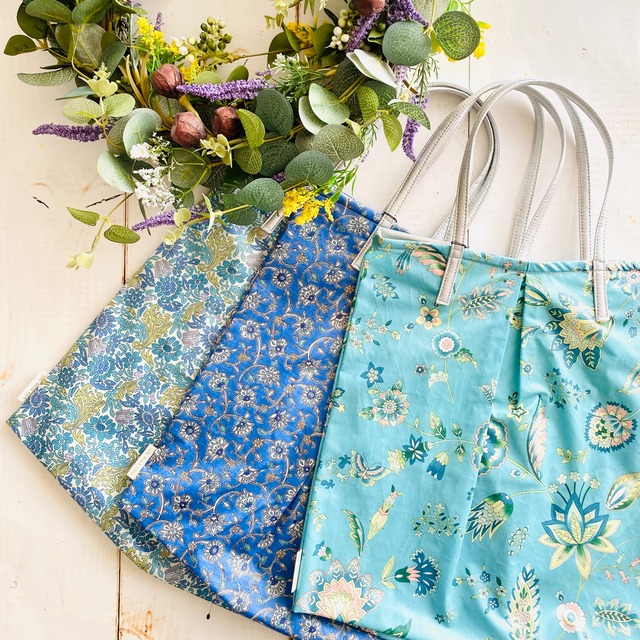 更紗柄トートバッグ