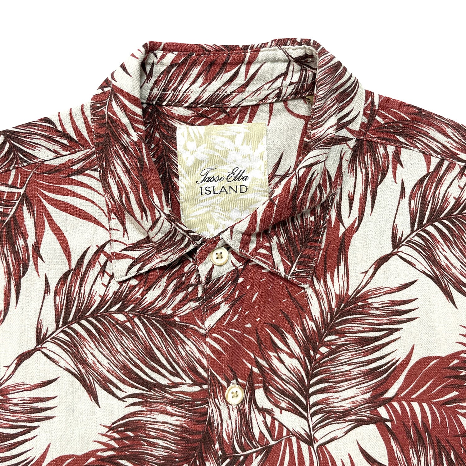 USA 古着 Tasso Elba タッソエルバ シルク/リネン アロハシャツ