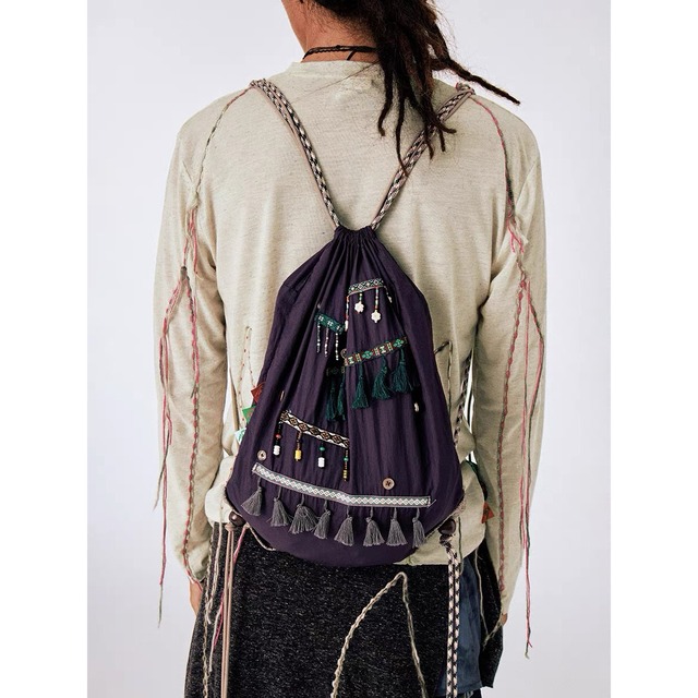 [CONP] Colored Rock Braided Drawstring Bag