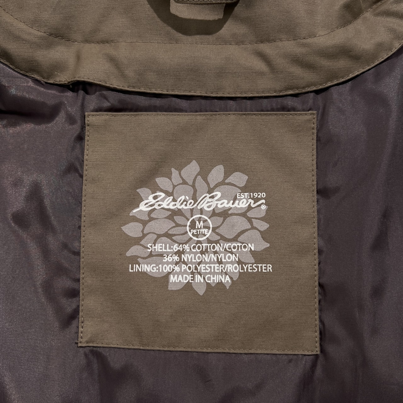 Eddie Bauer エディーバウアー ダウンライナー付き コットンナイロン ステンカラーコート サイズ M /スプリングコート/ベージュ系/レディース