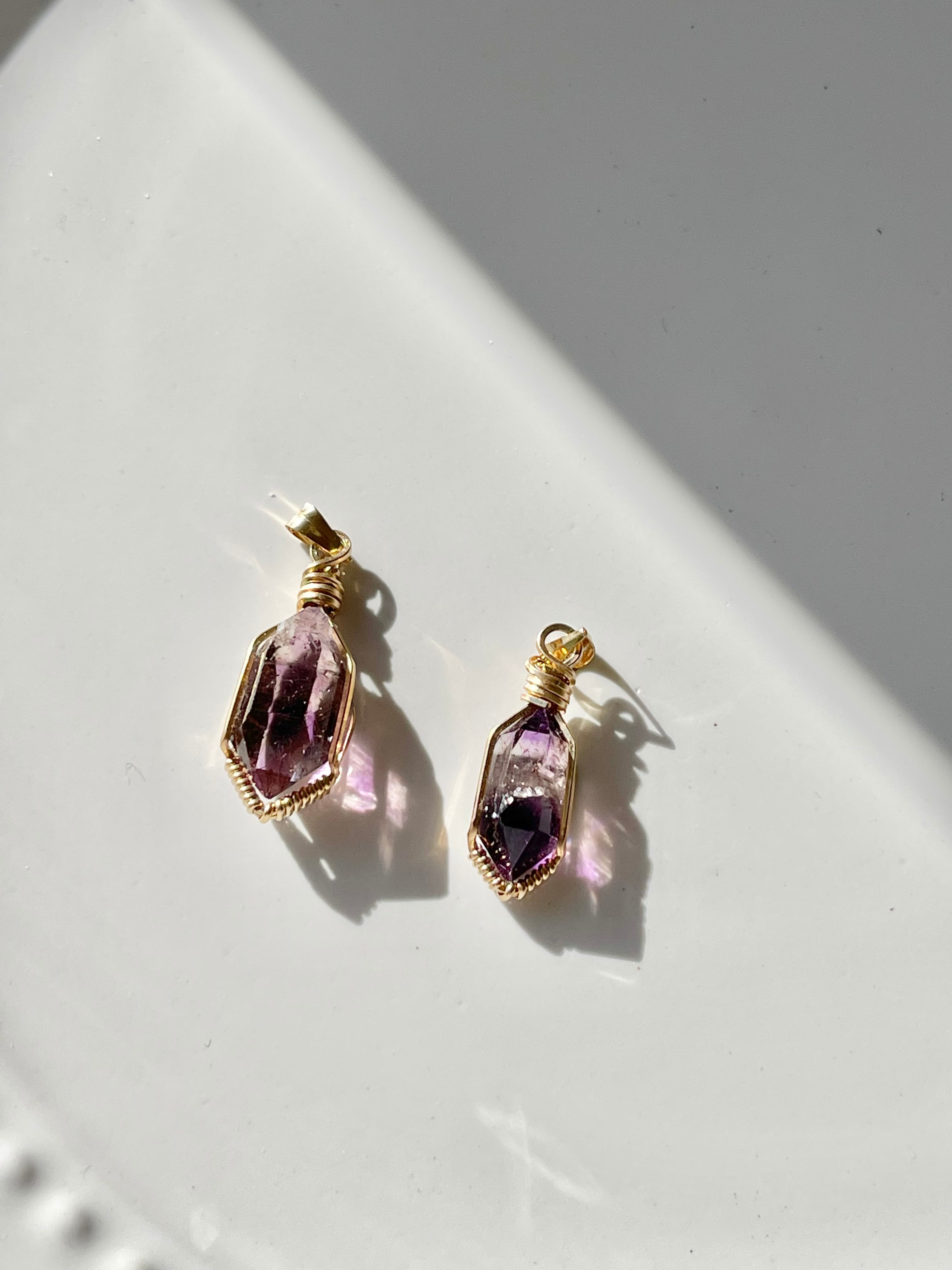 ジンバブエアメシスト＆14kgfペンダントチャーム