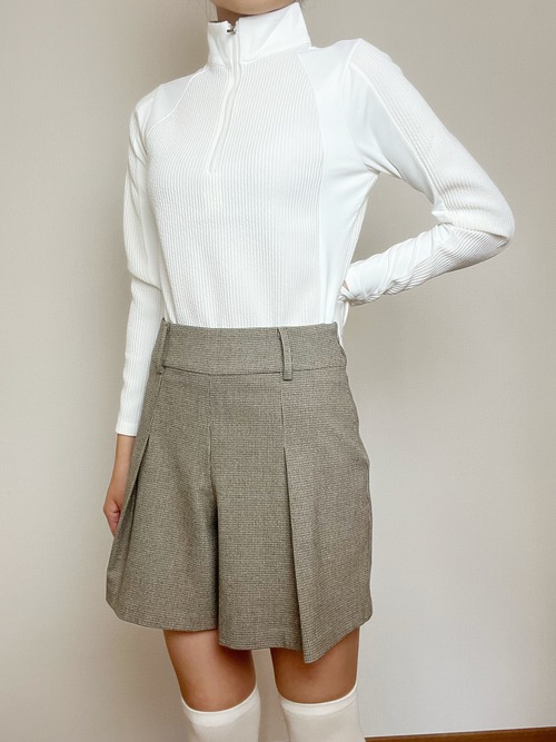 ＊即納＊フラノタックショートパンツ （brown ）