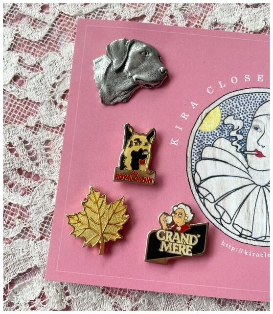 フランス ヴィンテージ ピンバッジ ピンズ grand mere コーヒー マダム