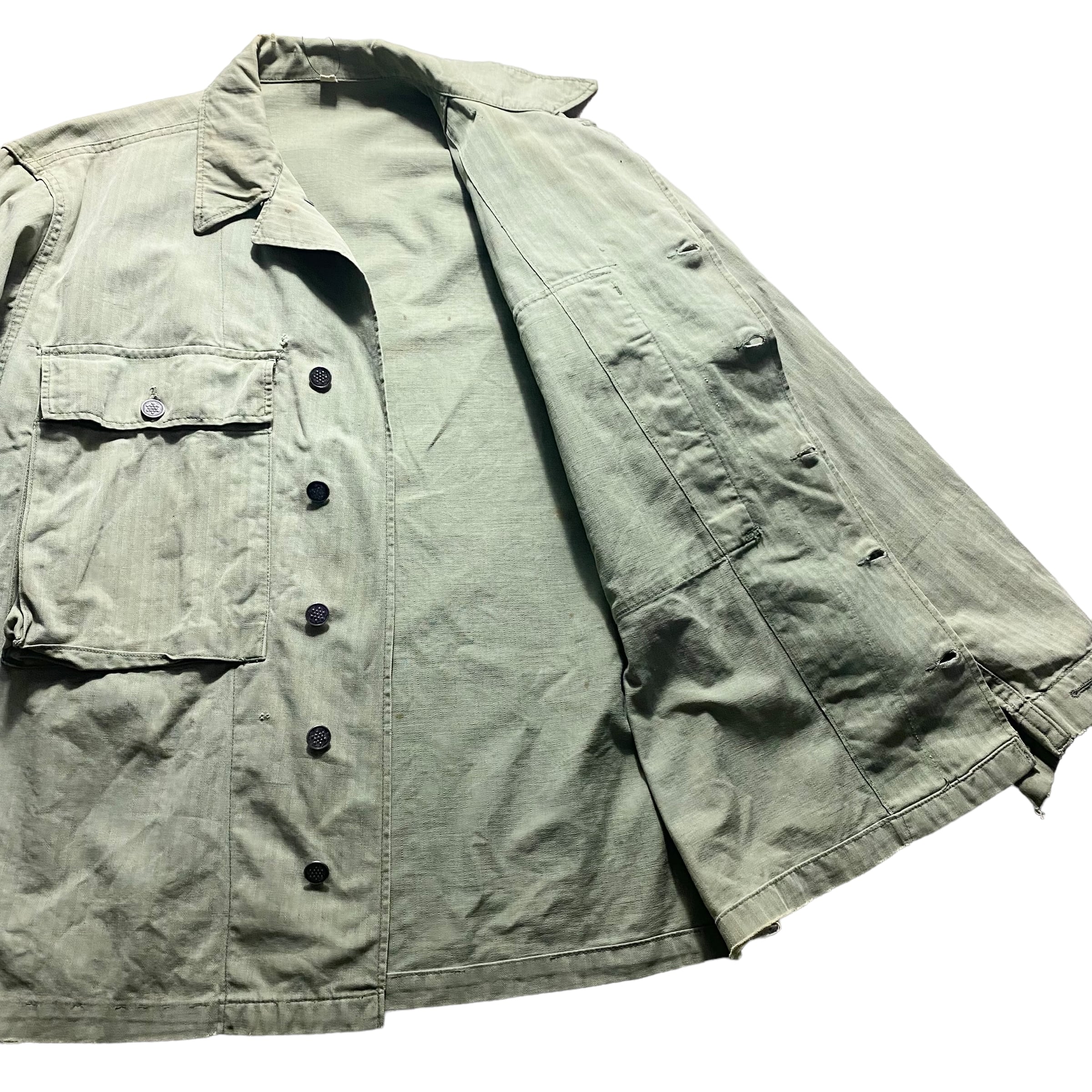 ビンテージ　US ARMY M43 WWII Vintage US Army HBT M43 Combat Shirt 13 Star Tunic