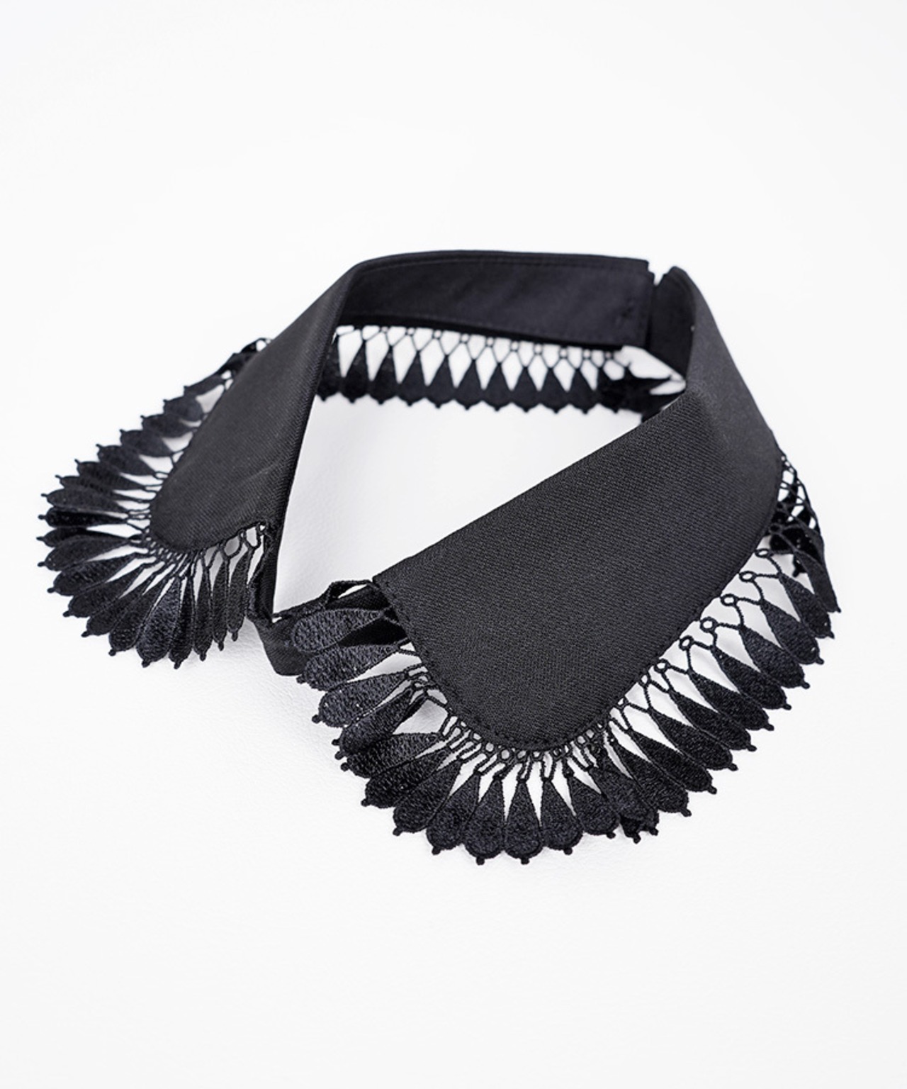 【直営限定ITEM】コンパクトスカラップレースフェイクカラー (BLACK)　CQ-48501H