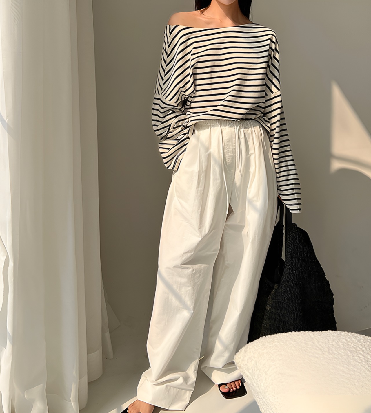 Long sleeve striped tops【H00043】