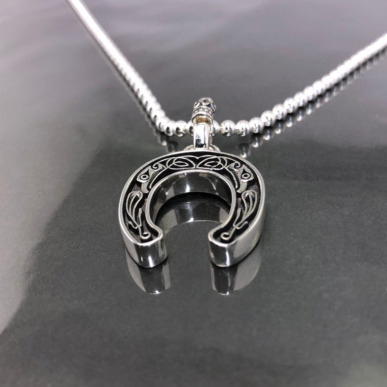 CELTIC HORSESHOE BALL CHAIN NECKLACE / ケルティックホースシューボールチェーンネックレス