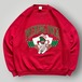 【USA製】90s JERZEES スウェットトレーナー 赤/RED メンズ XL VINTAGE アメリカ製 クリスマス アニマル ロゴ プリント ジャージーズ 正規