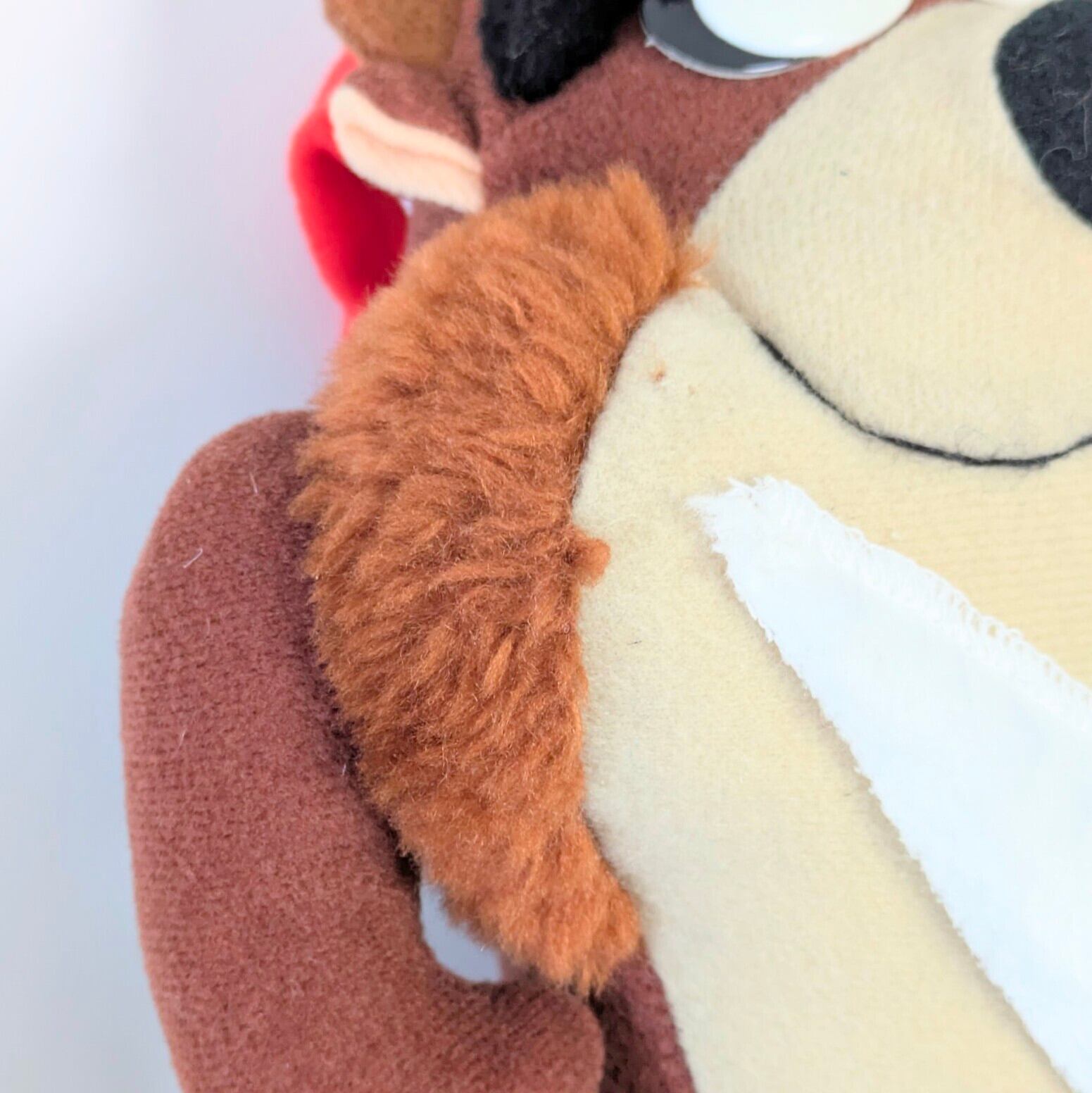 ☆VINTAGE 1992☆【 Looney Tunes ( ルーニーテューンズ )】1992 McDonald's Christmas Tasmanian Devil TAZ Stuffed Plush Looney Tunes タズマニアンデビル / マクドナルドクリスマスミールトイ / プラッシュ / ぬいぐるみ / オーナメント〚アメリカン雑貨 アメトイ〛