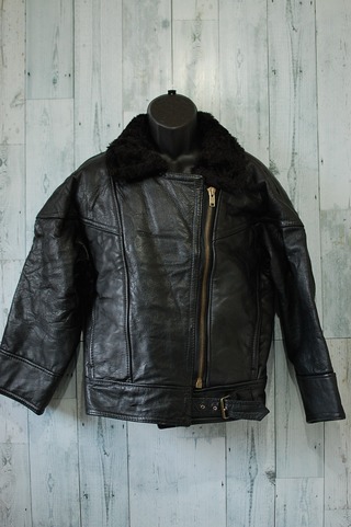 古着 英国製　80’ｓリアルレザーライダースジャケット　RankC