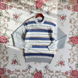 retro color wool knit