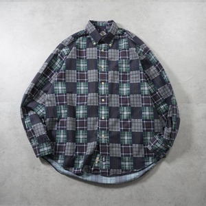 90s DOCKERS plaid shirt M相当 古着