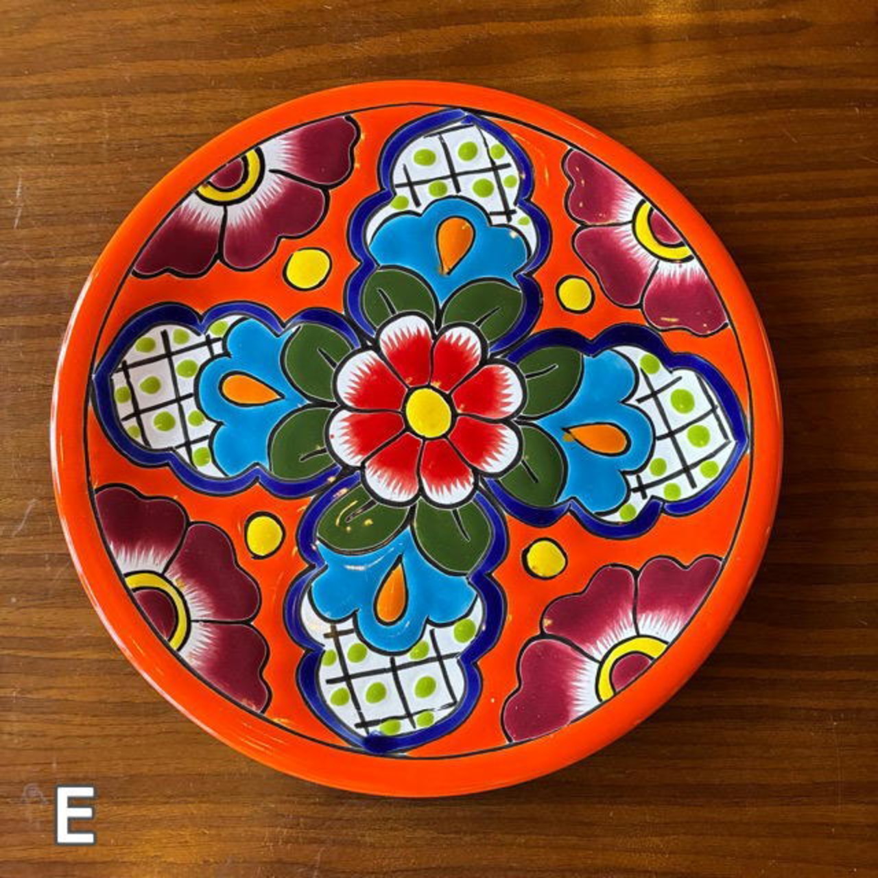 Mexicco Guanajuato ware round plate L 6type　メキシコ　グアナファト焼　丸皿　L　全6種　プレート　大皿　メインディッシュ　ボウル　サラダボウル　メキシコ料理