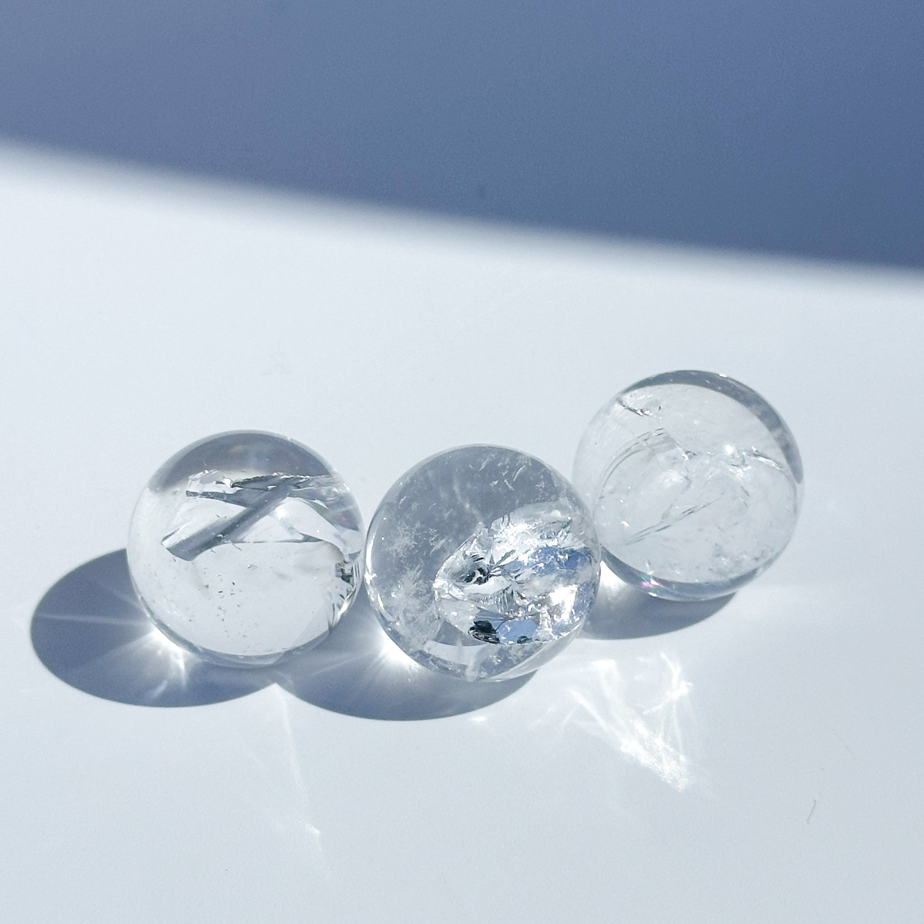 クリアクォーツ 水晶 スフィア 3個セット