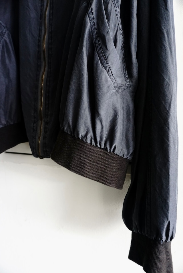 C&A Navy silk blouson
