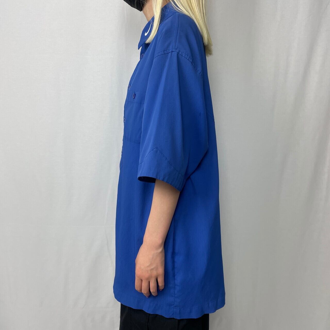 00年代〜 NIKE TEAM ナイキ スウォッシュロゴ 刺繍 ポリエステルシャツ