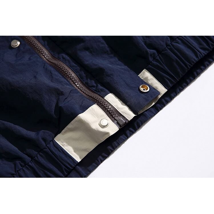 ★RETRO COLOR CONTRAST STAND COLLAR JACKET　　　A0802