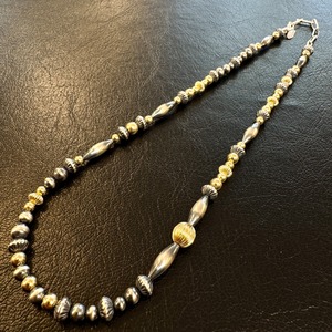 ブライト（Bright）ネックレス（Wave Silver Gold Combination) 45〜50cm