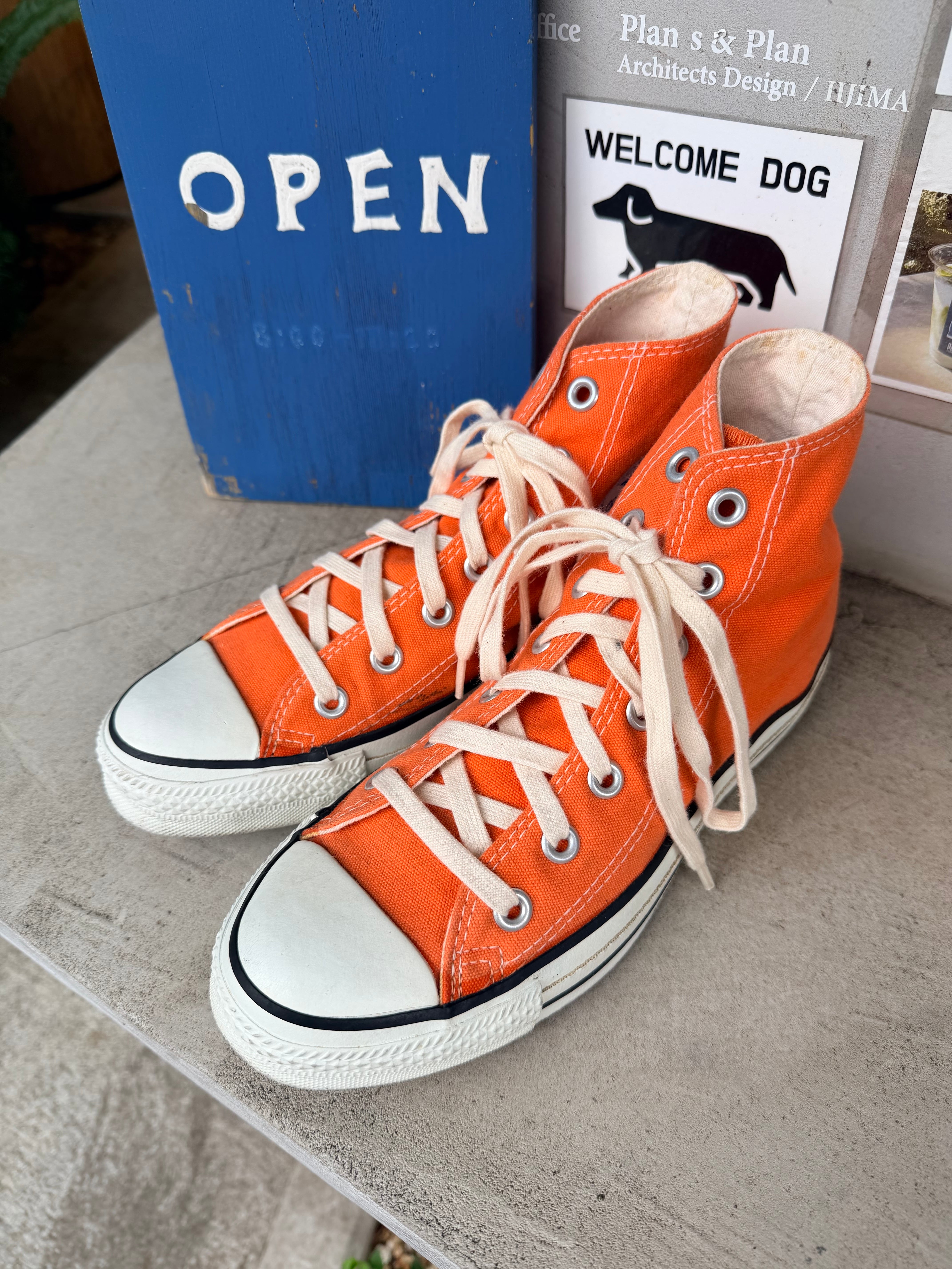(AC1003)90's CONVERSE ALL STAR Hi made in USA / orange