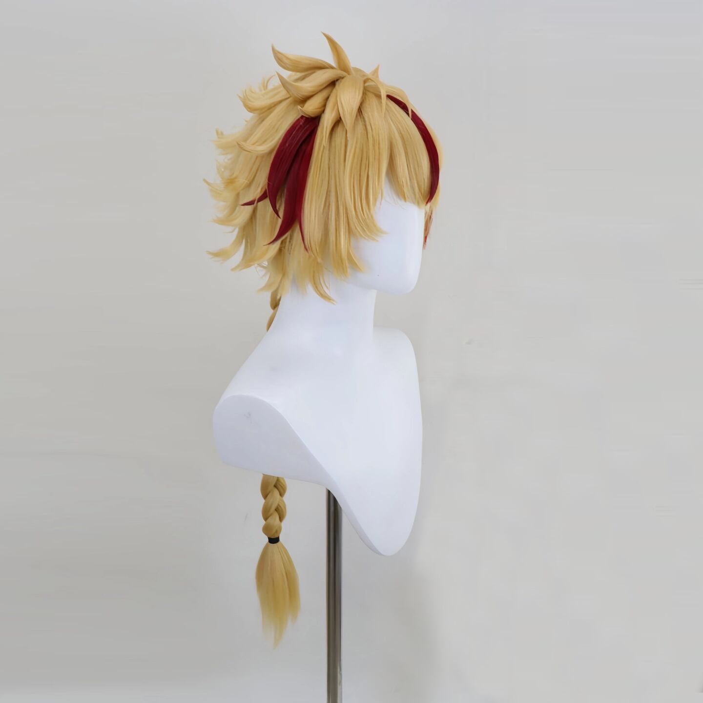コスプレ耐熱ウィッグ オーダー 造形ウィッグ ゴールド レッド