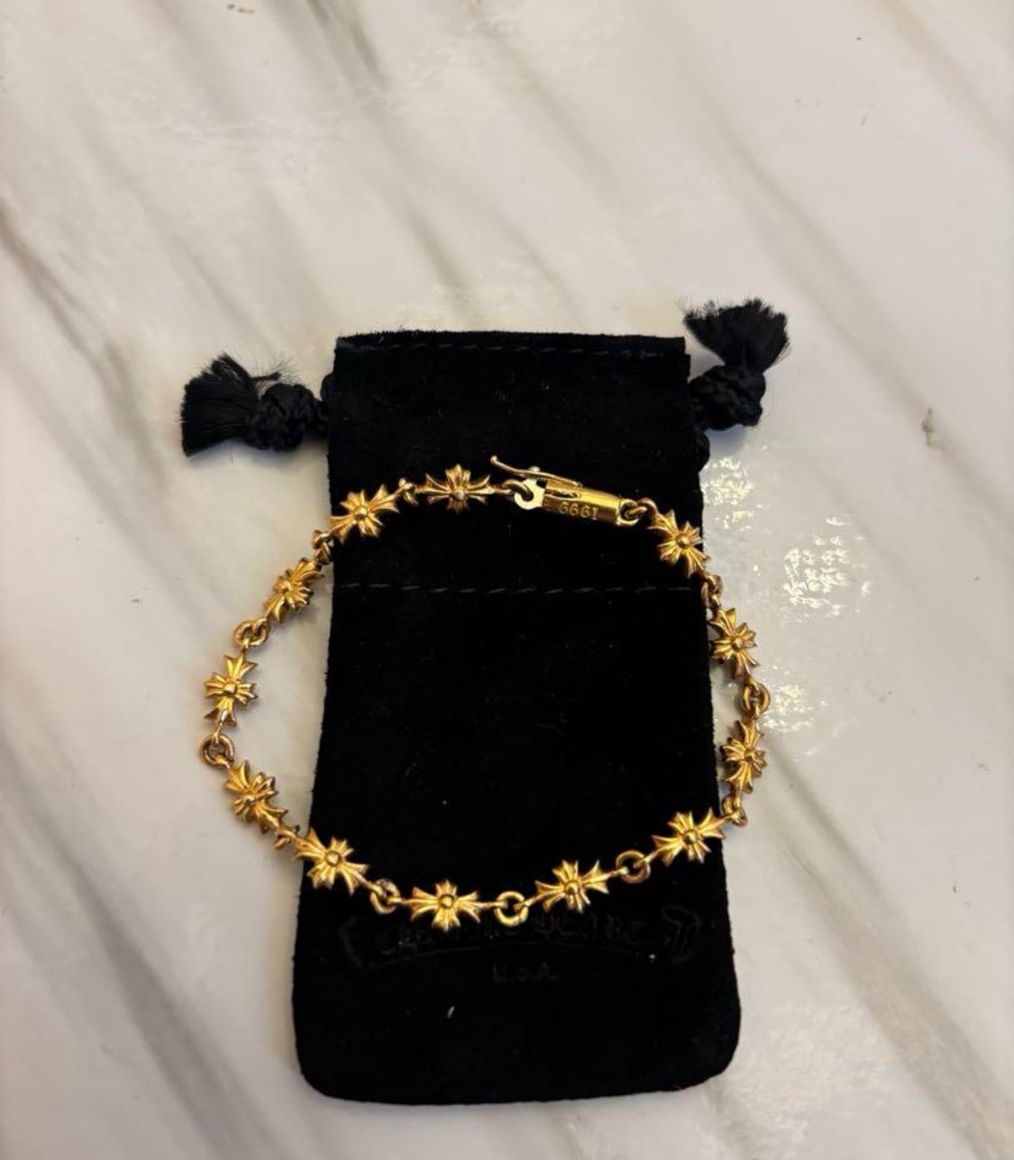 CHROME HEARTS クロムハーツ ブレスレット タイニー E CHプラス 12リンク 22K 14K