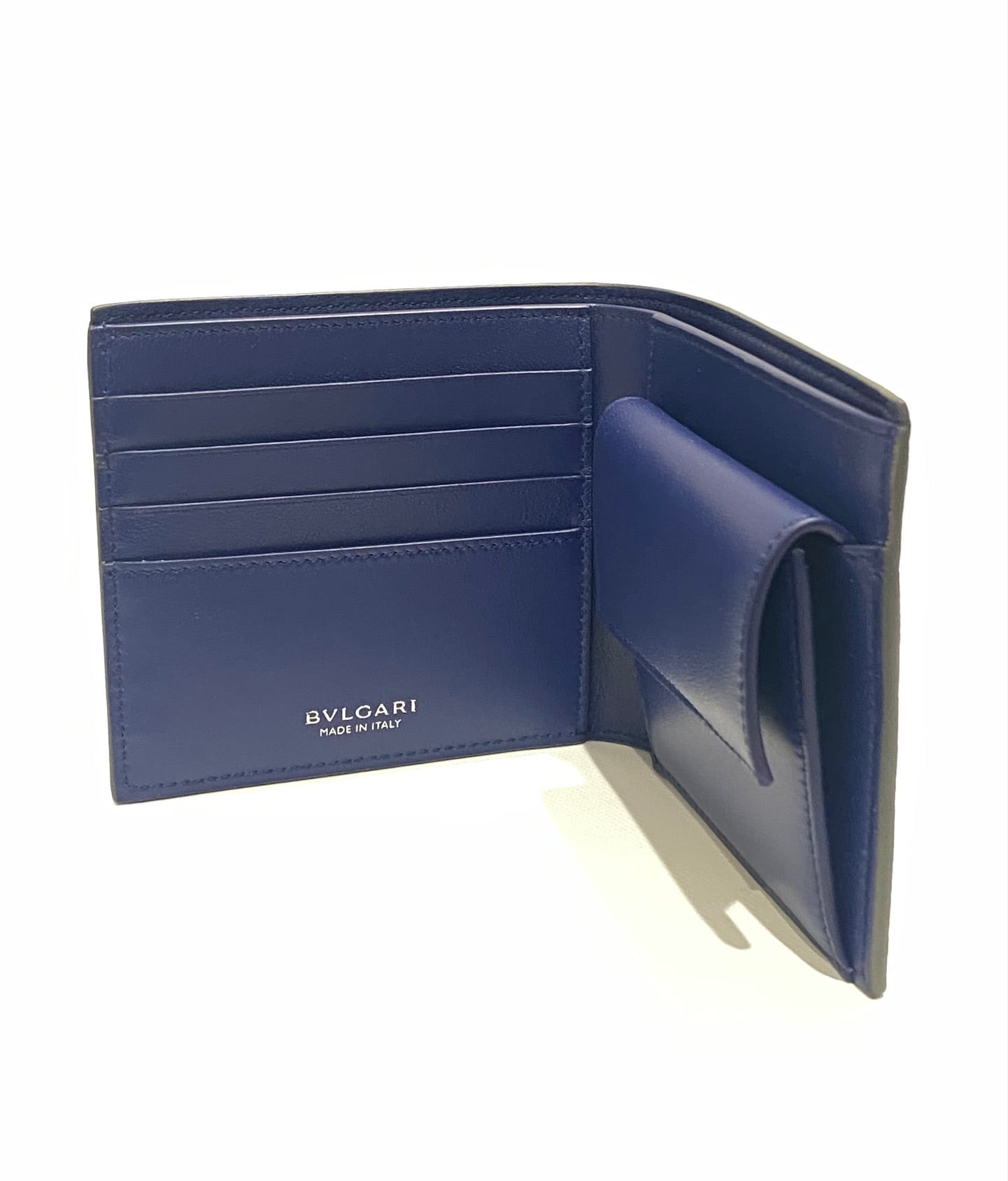 BVLGARI ブルガリ 二つ折り財布 メンズ 291066 GRAIN/CHARCOAL DIA