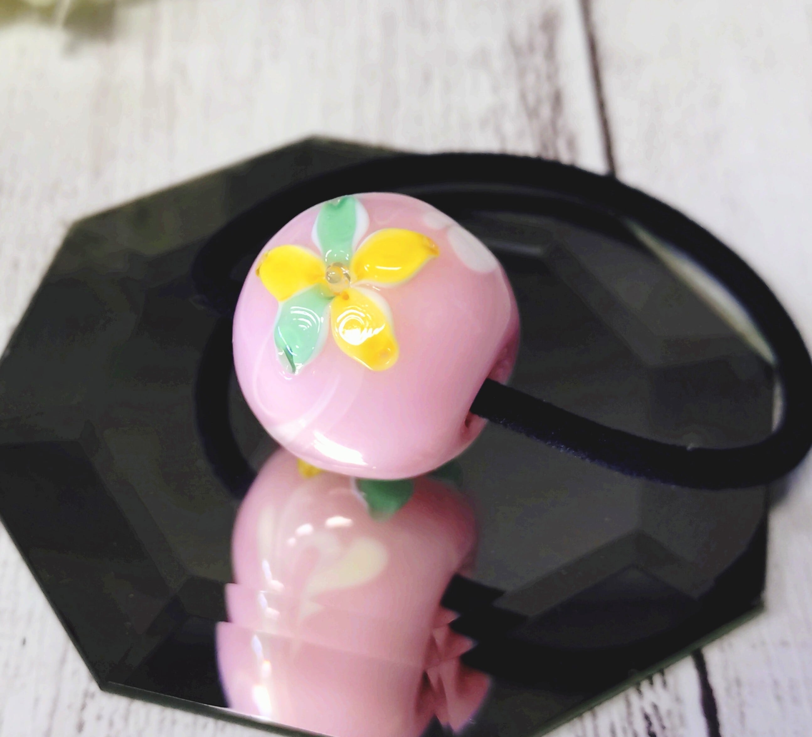 [H-359]  春花のとんぼ玉・ヘアゴム