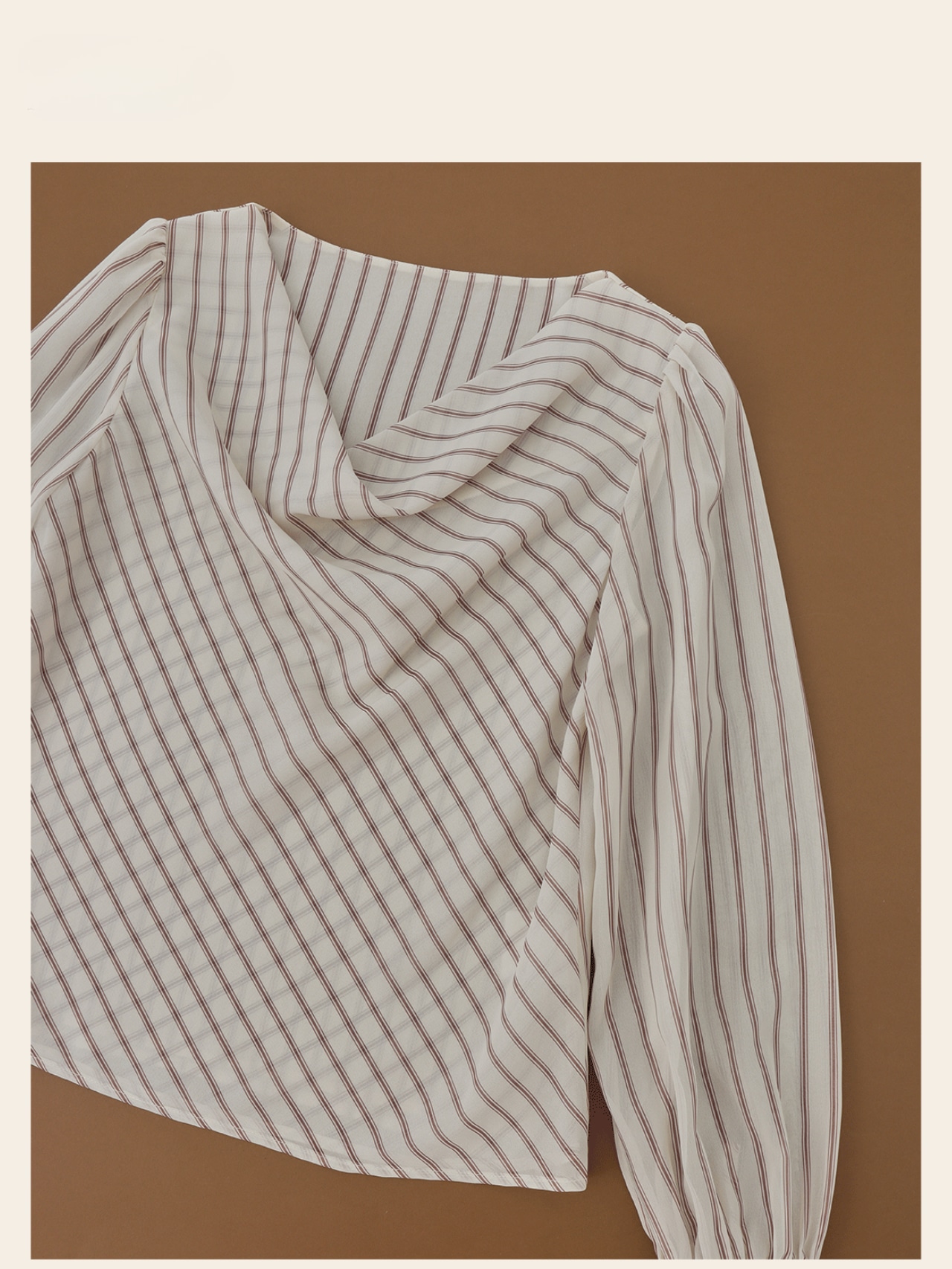 Brume Rayée Draped Blouse F0786