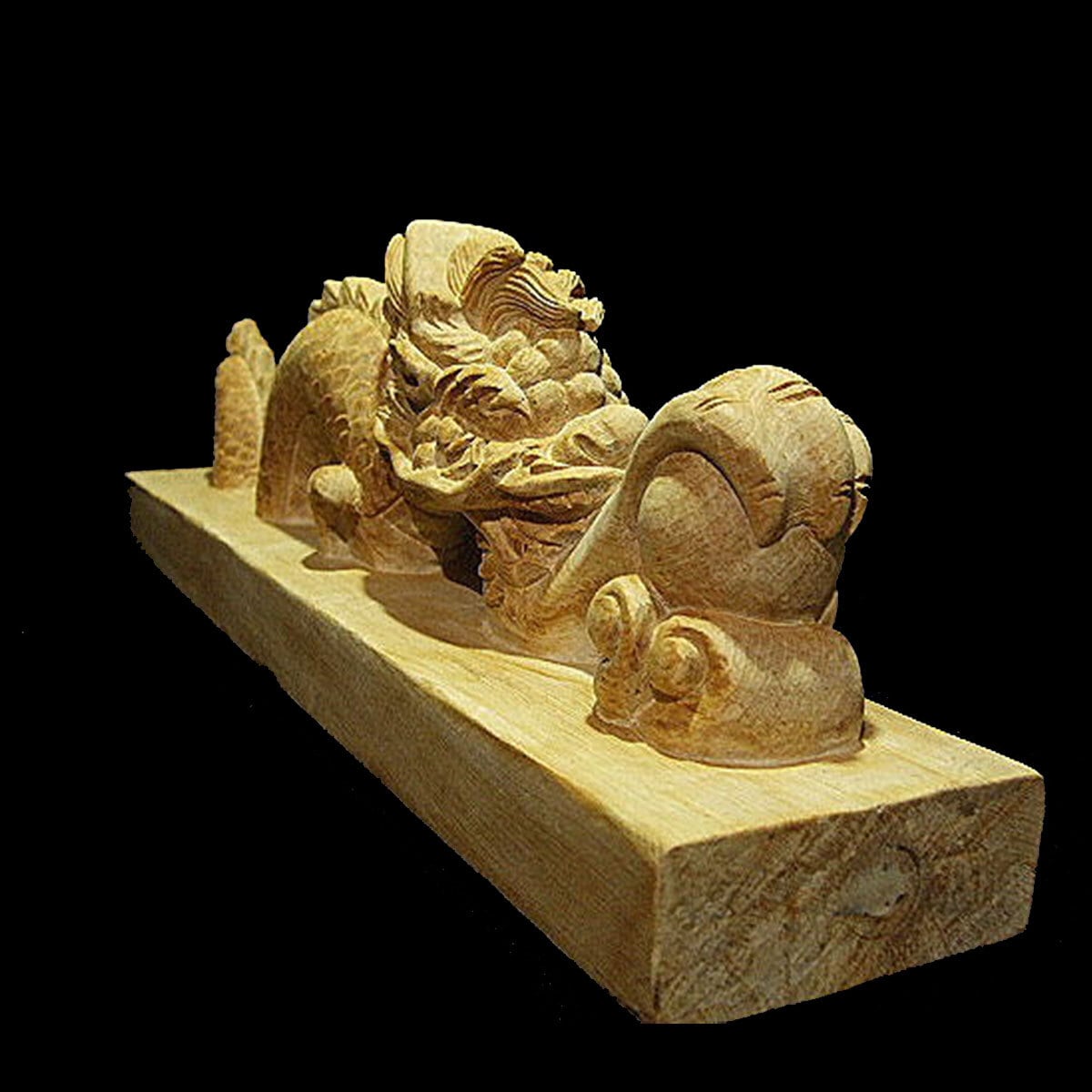 玉龍】 社寺仏閣、山車、神殿 かえる股彫刻 長さ45cm | ㈱田中ソウケン