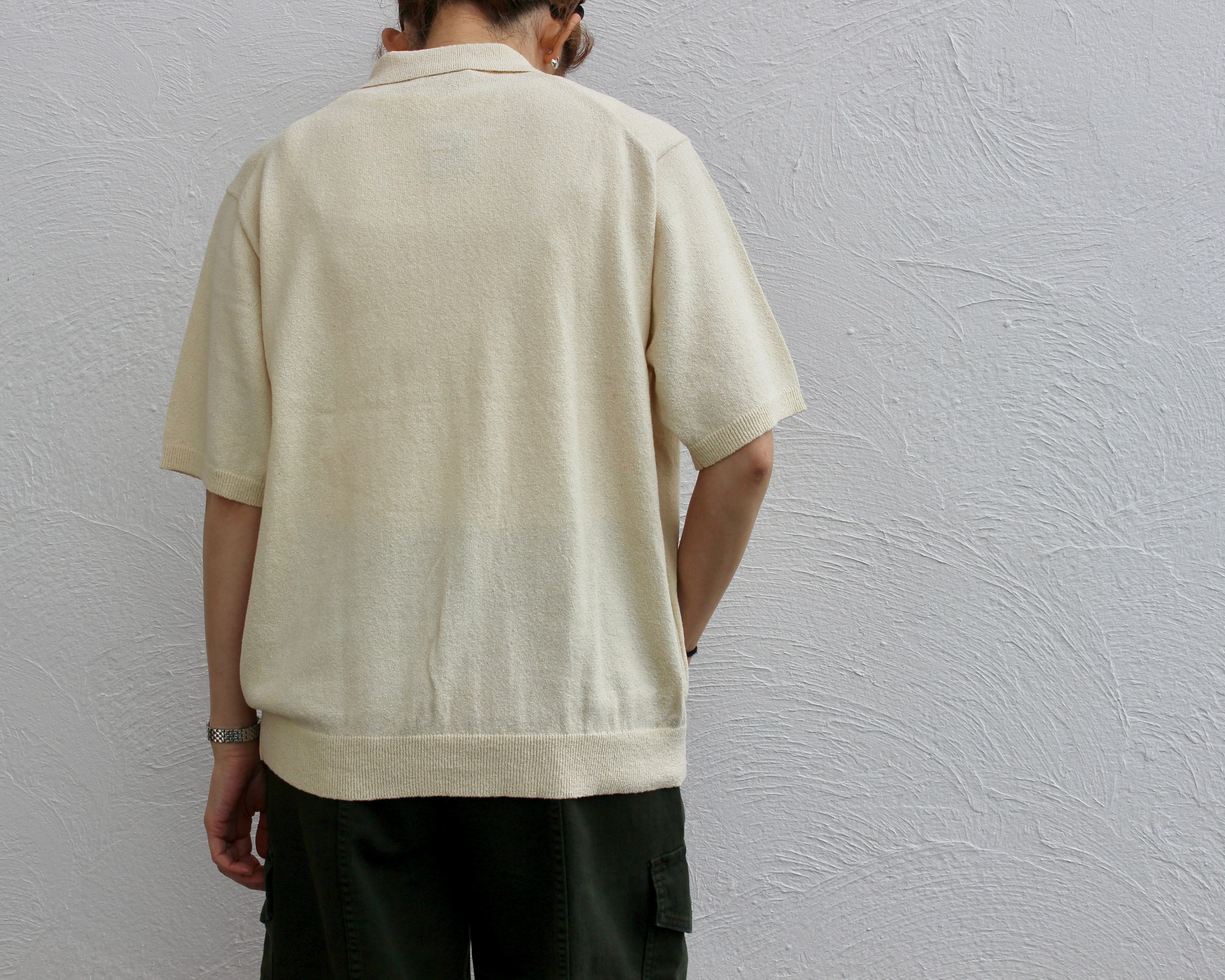 ATON/half sleeve polo sweater | Coffee Restaurant & Boutique mari