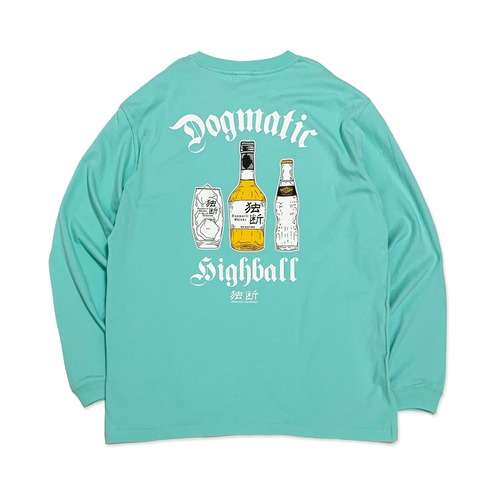 【 DG113 】Dogmatic Highball  LONG SLEEVE T-SHIRT pastel emerald