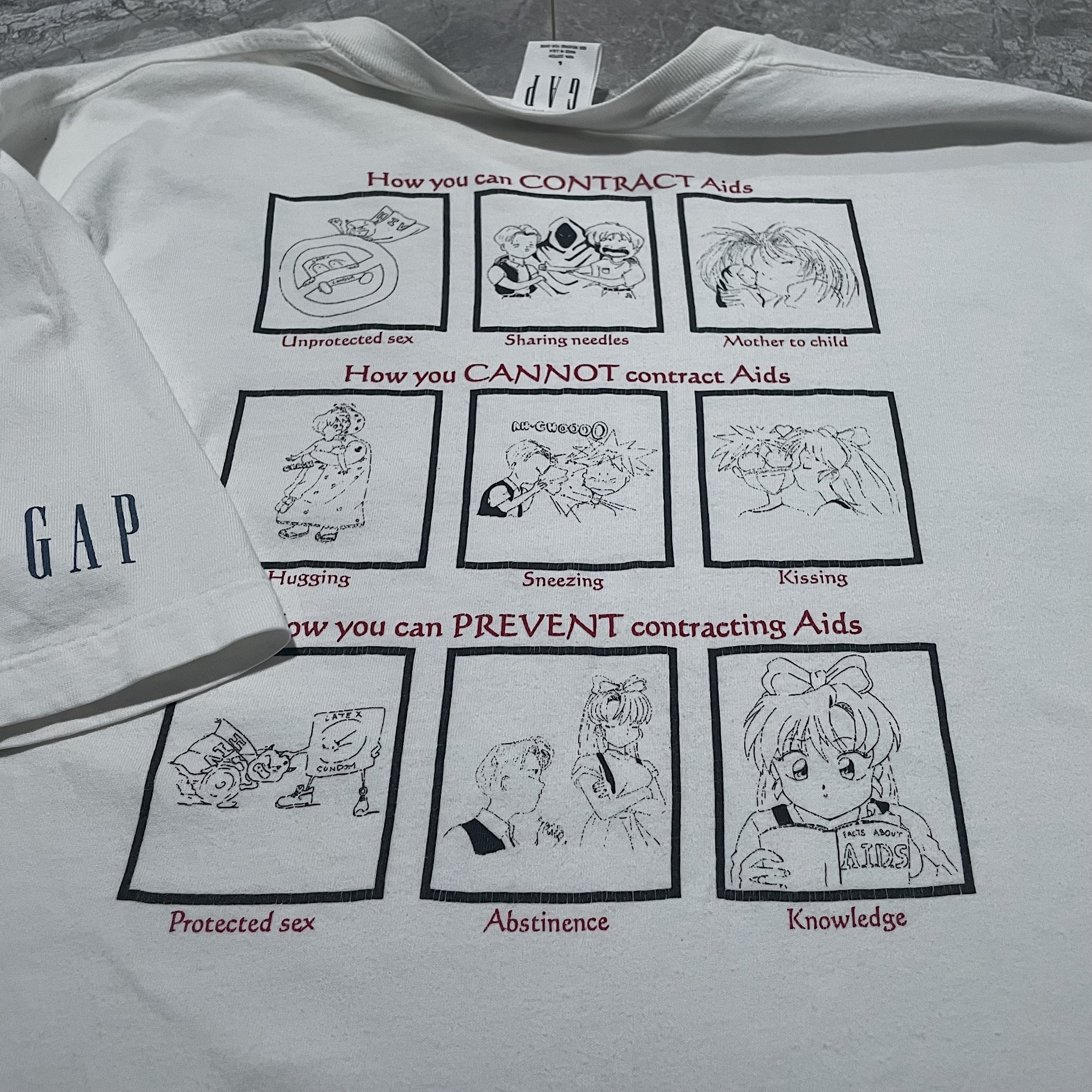 90s GAPのエイズTeeヤバすぎて横転 “シングル×シングル”