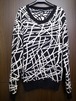 レア美品◆Dior Homme ディオールオム 変形ネック ウール ニット セーター 黒◆ 前後シンメトリー調のさりげなく個性的な上質ウールニット