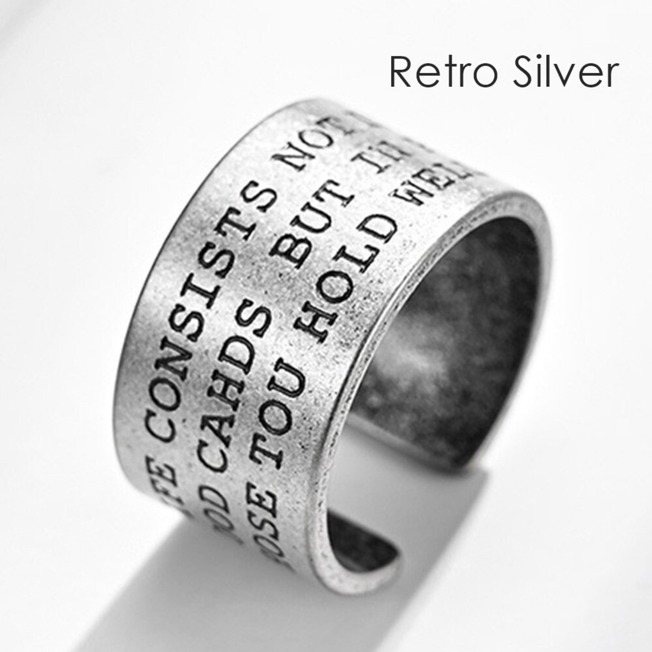 Silver Color Alphabet Ring / シルバー カラー アルファベット リング