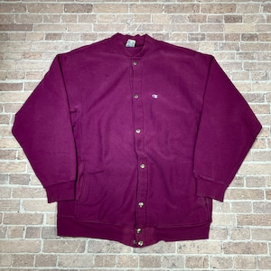 Ⓚ1990s CHAMPION REVERSE WEAVE SNAP CARDIGAN PURPLE XL