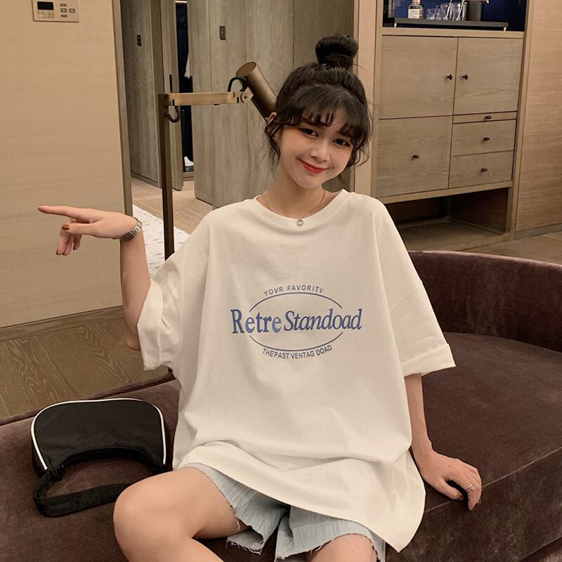 ホワイトTシャツ サマーオータムウィンタースタイルルーズトップス 夏物 秋物 冬物 試着室99419455269