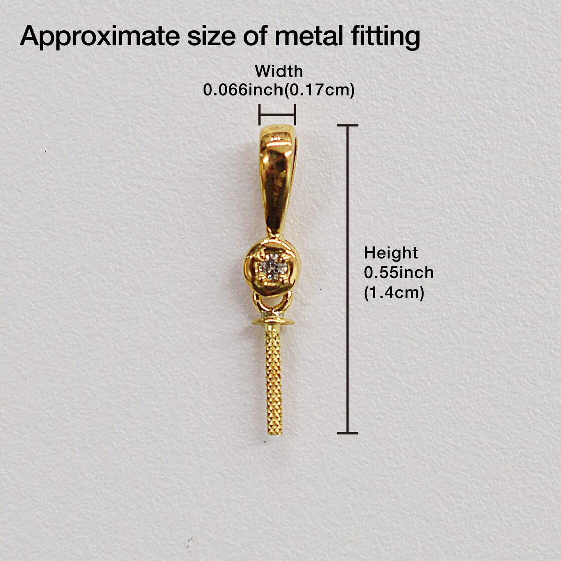 metal-pendant18］金具のみ ペンダントトップ K18 ダイヤモンド 0.01ct 