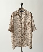 many men many mind Leopard print open collar short sleeve shirt (IVO) M2515100